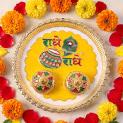 Kumkum thali top view