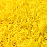 Elastic rubber bands laid out on surface showcasing durability