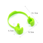 Ergonomic side profile of the hand shape phone holder, showing stable design.