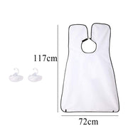 Folded hair clippings catcher apron, compact and ready for storage or travel.