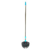 The cobweb cleaning brush demonstrating its full extension for cleaning high areas.