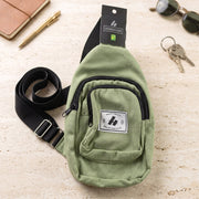 Kids Multi Pocket Sling Crossbody Chest Bag Canvas Bag for Little Boys Girls (1 Pc)