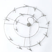Circular drying rack with clips for socks, gloves and towels