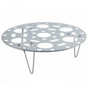 Steel steaming rack with adjustable legs for pots and bowls