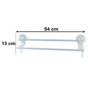 Double bar rack towels hanging