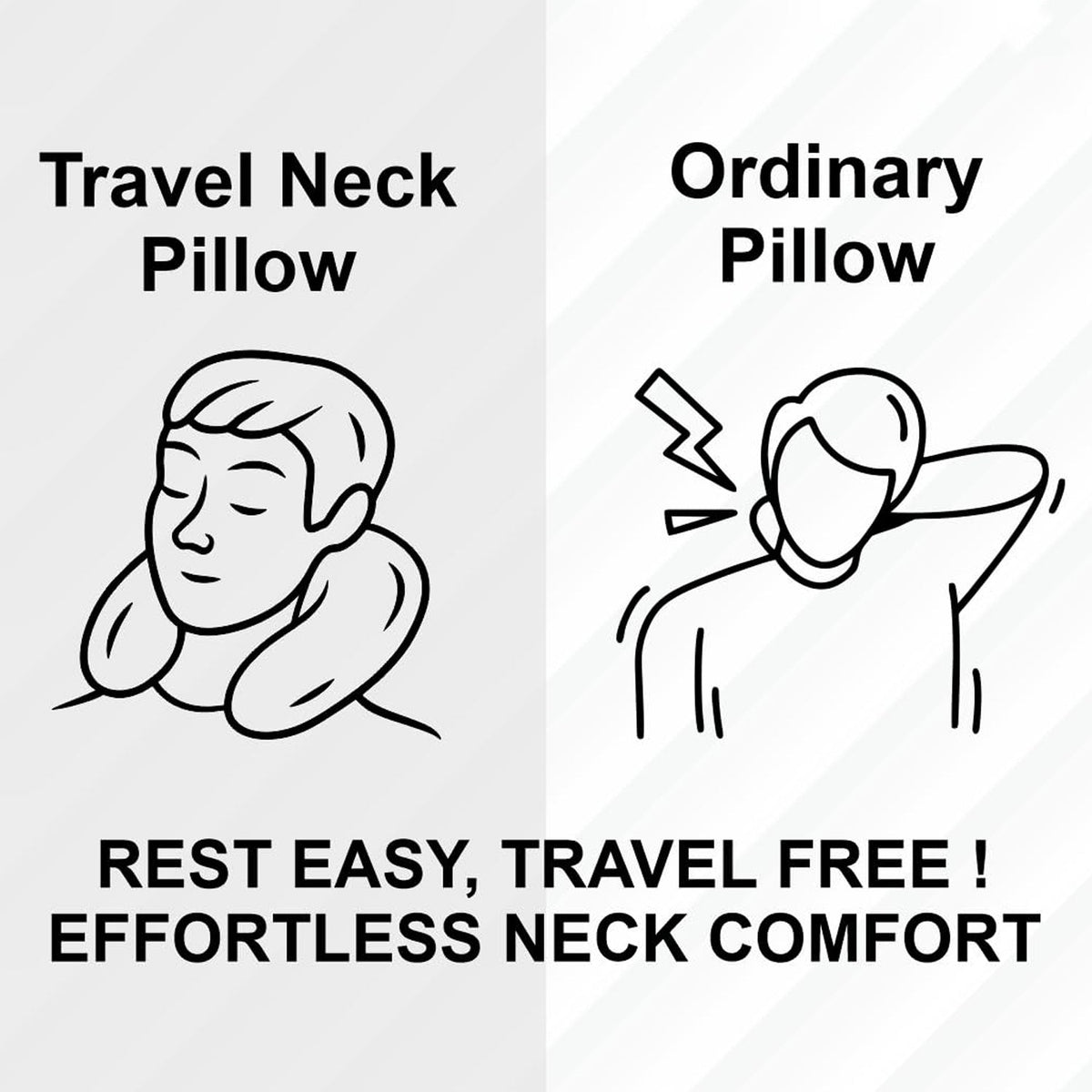 U shaped support pillow for flights, buses and car journeys