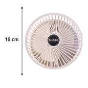 Compact foldable fan for bedside, desk and outings