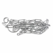 Luggage lock chain on white background showing size and finish