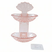 Self adhesive double deck soap dish for shower and basin